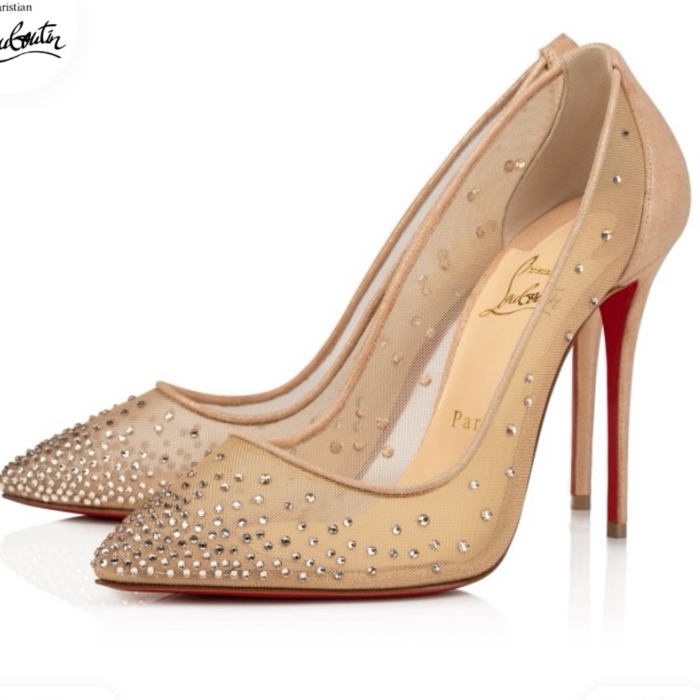 Christian Louboutin Follies Strass 39 100 mm excellent condition look like new